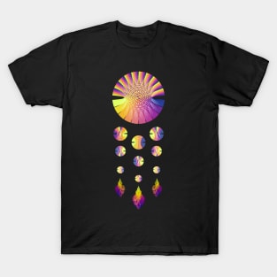 Dream Catcher | Sunset Blue Red Yellow (Black) T-Shirt